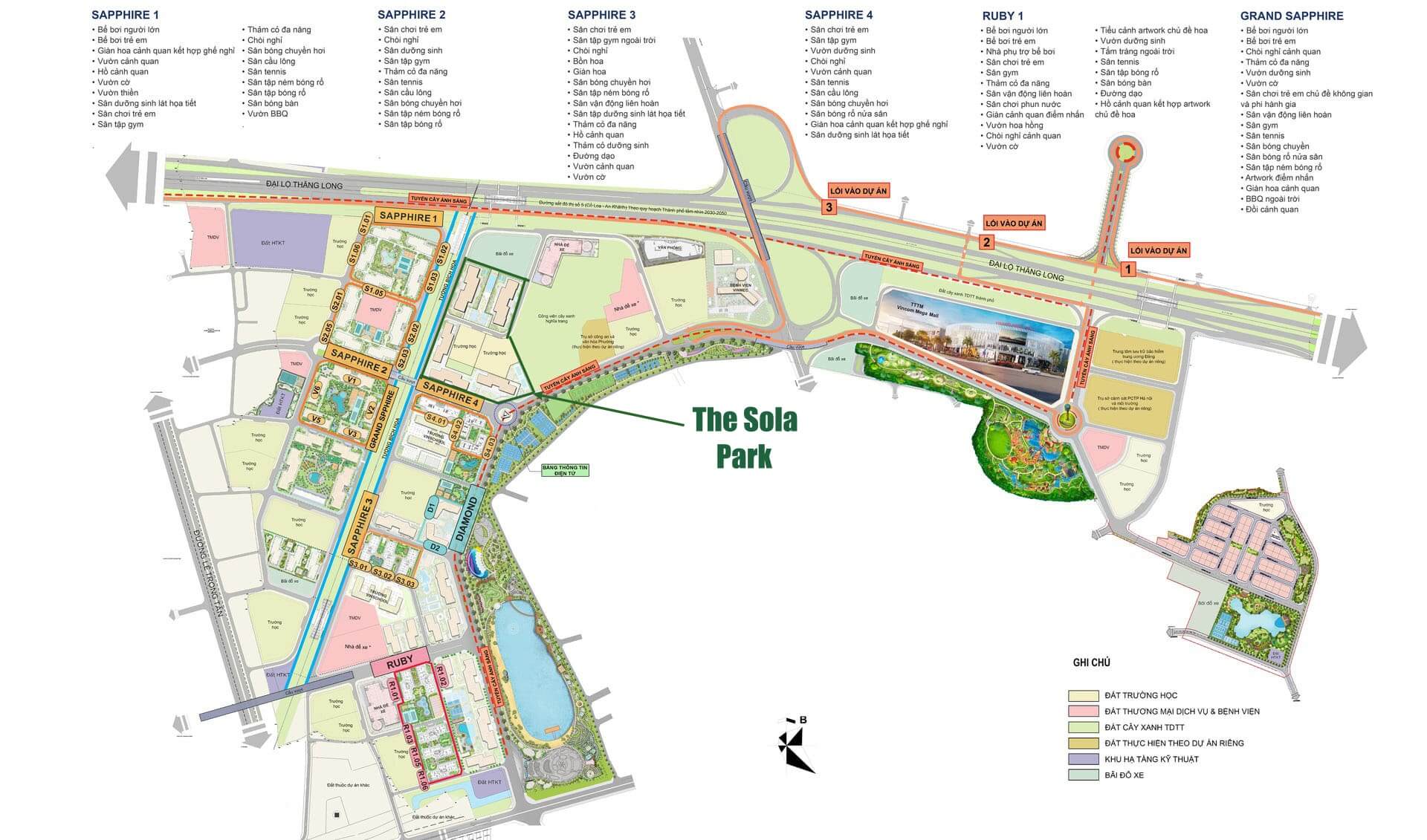 Mặt bằng The Sola Park